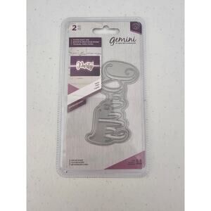 Gemini Crafters Companion Papercraft Die Party Cursive Card